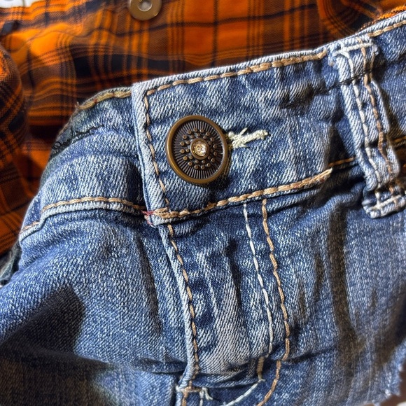 Plaid and Denim Women's Crop Top - Picture 6 of 7